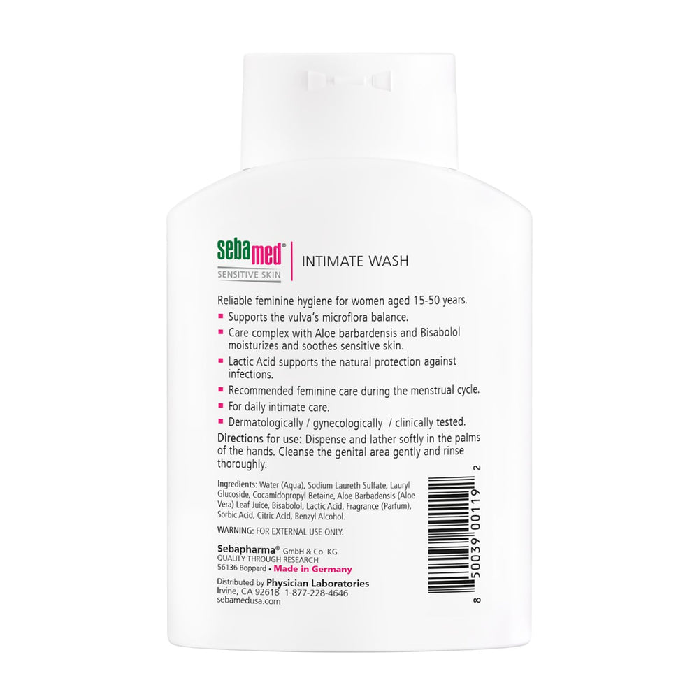 SEBAMED Feminine Intimate Wash foam texture ready for mild cleansing