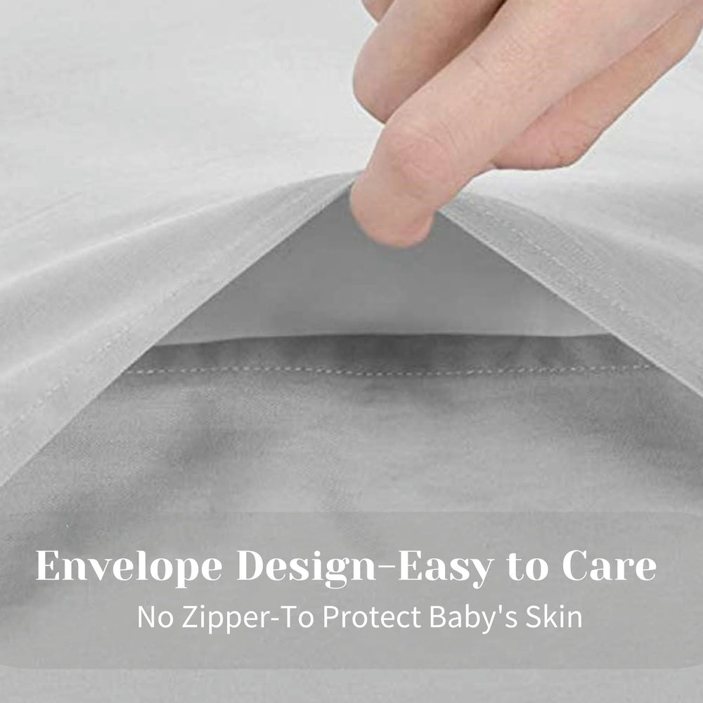 SeClovers gray solid pillowcase offers easy-care durability for daily use