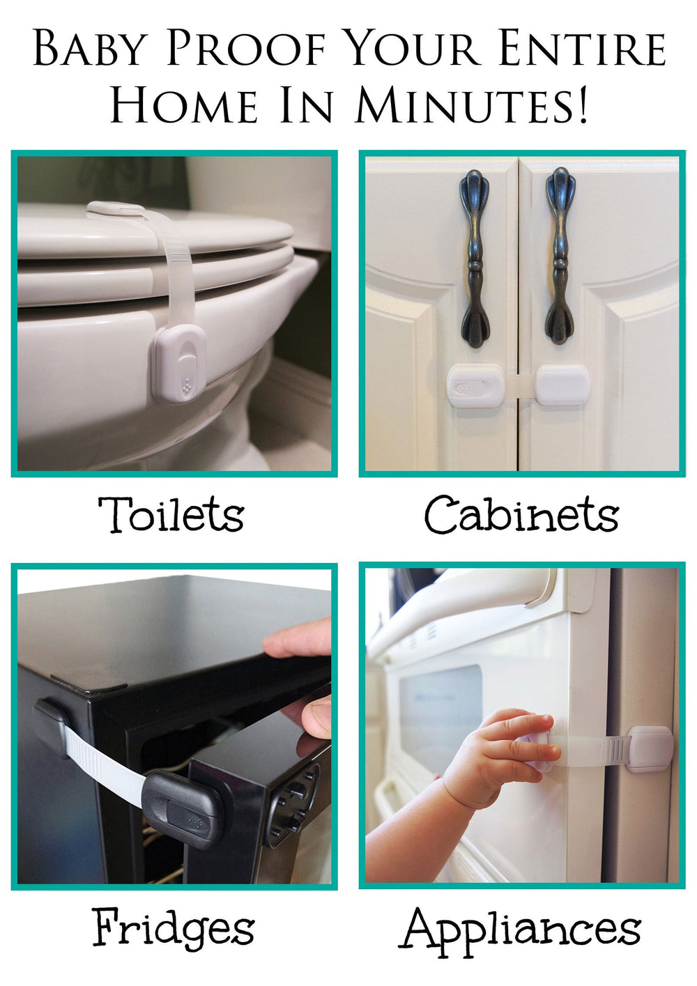 Secure Home by Jessa Leona toilet seat lock on a white toilet for bathroom safety