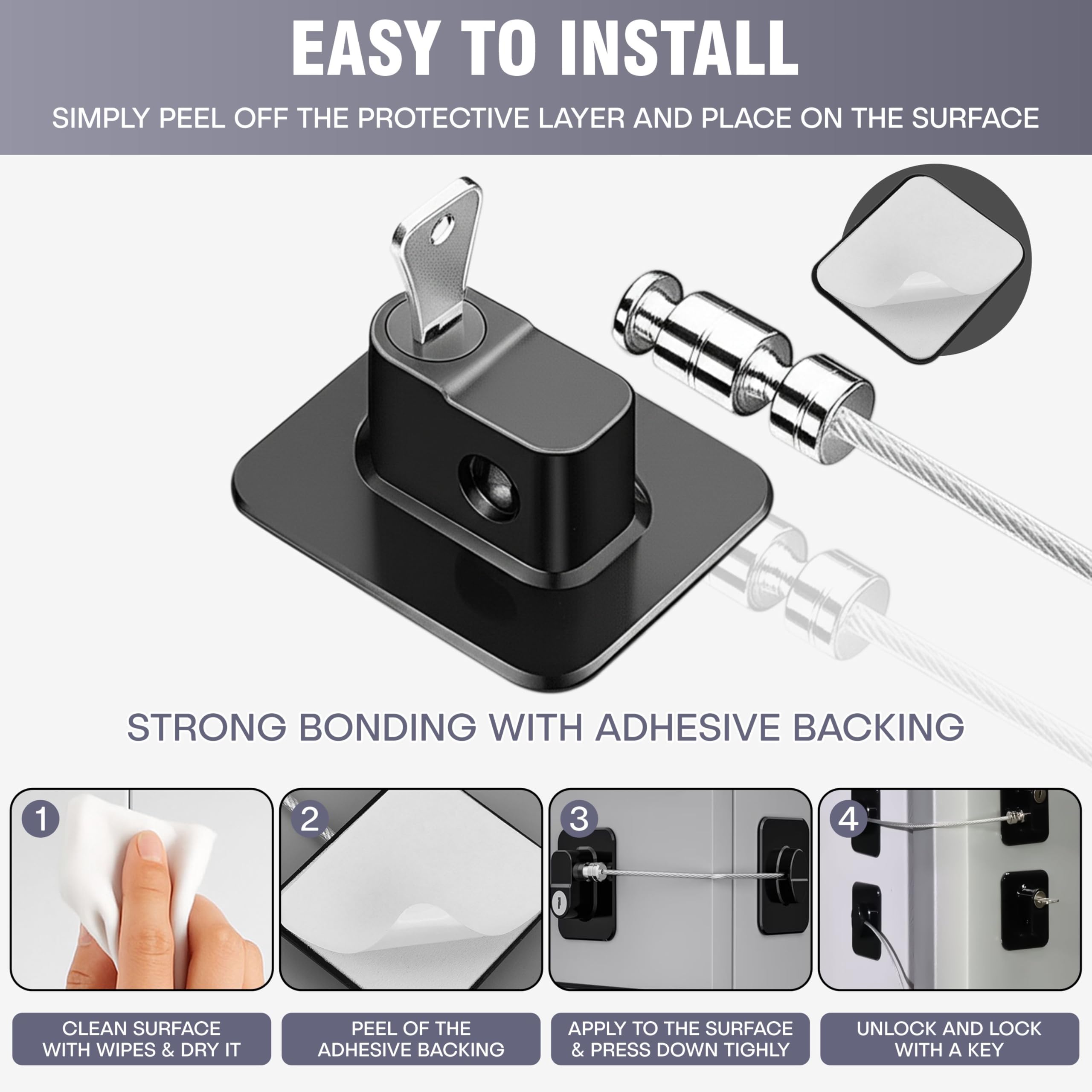 SECUIX fridge lock installed on a refrigerator for safe access