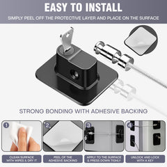 SECUIX fridge lock installed on a refrigerator for safe access