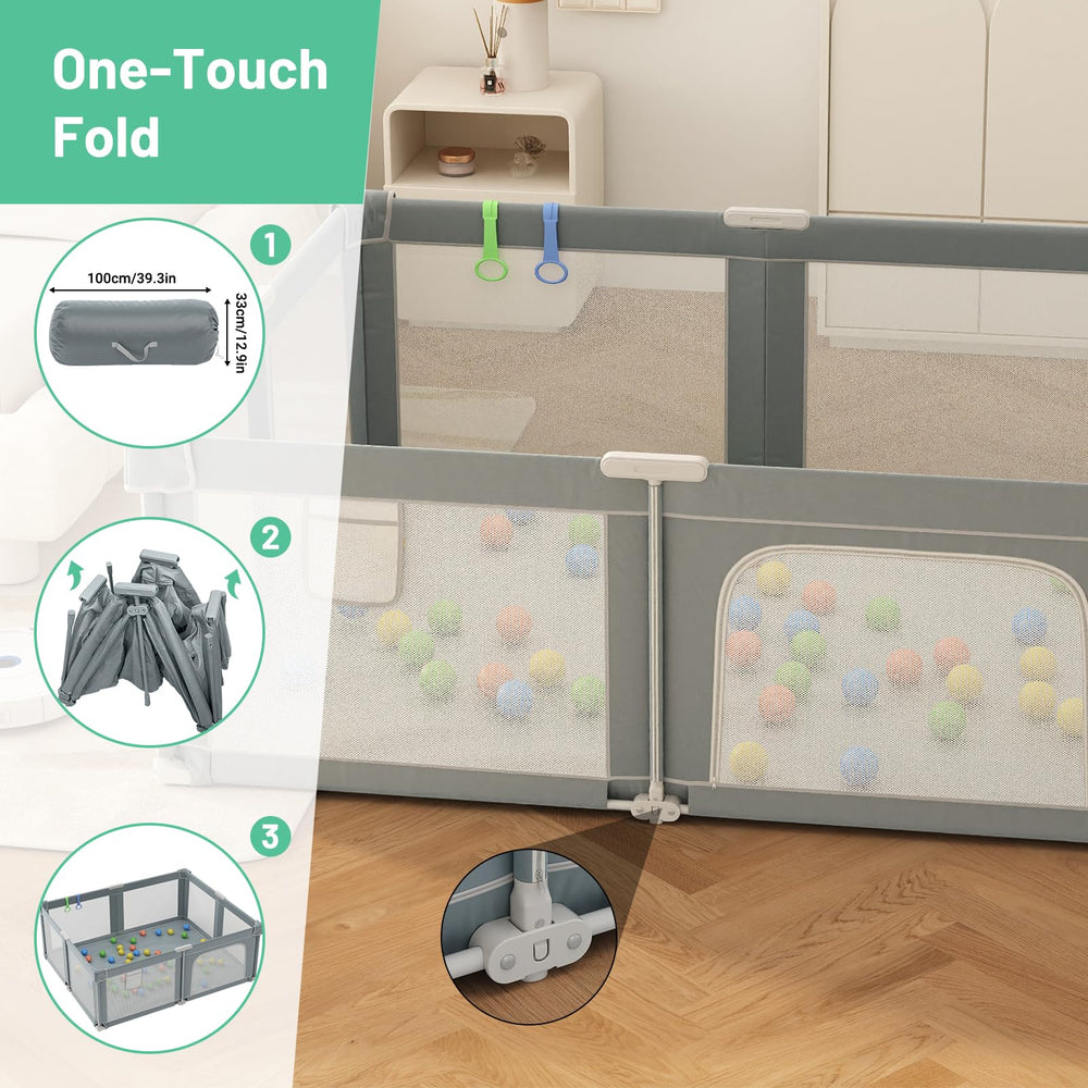 Seeday Baby Playpen with ocean balls for interactive playtime
