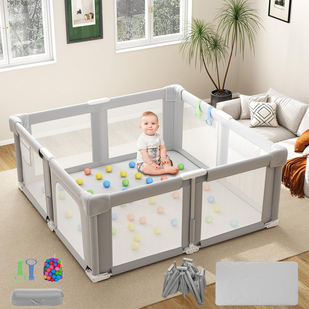 Seeday slip-resistant base keeps the playpen stable on various floors