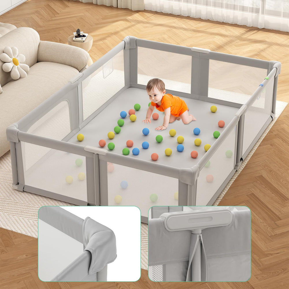 Seeday Soft protection mat cushions tiny knees and cleans easily.