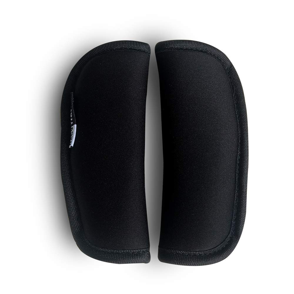 SeedFuture Soft strap cushion pads installed on a pram shoulder strap for comfort.