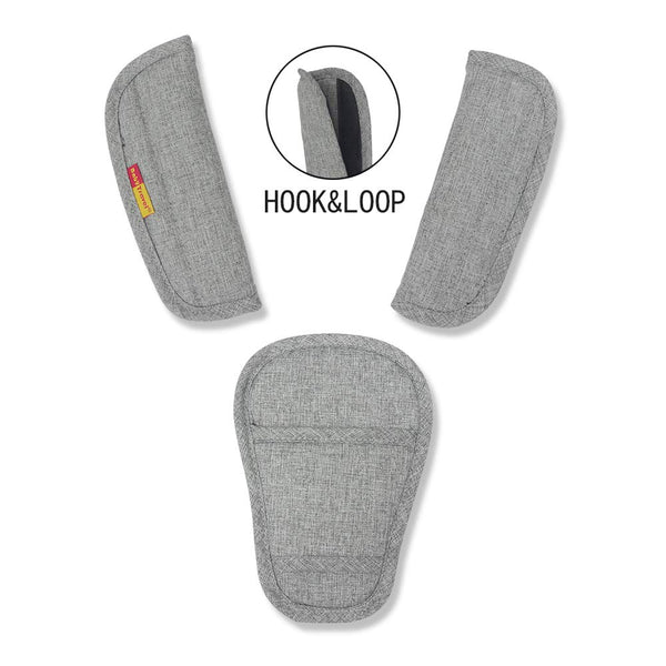 SeedFuture stroller strap covers in grey—soft protection to reduce friction during walks