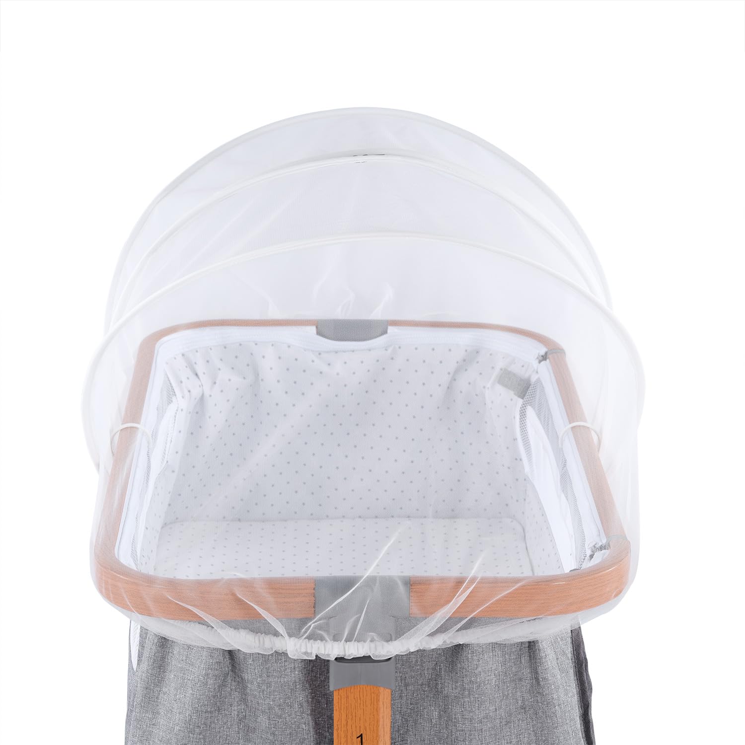 SeedFuture breathable mesh bassinet cover promotes air flow for comfortable sleep