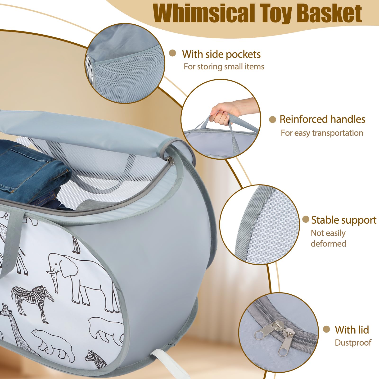 Seefoo collapsed-flat design saves space under beds or in closets.