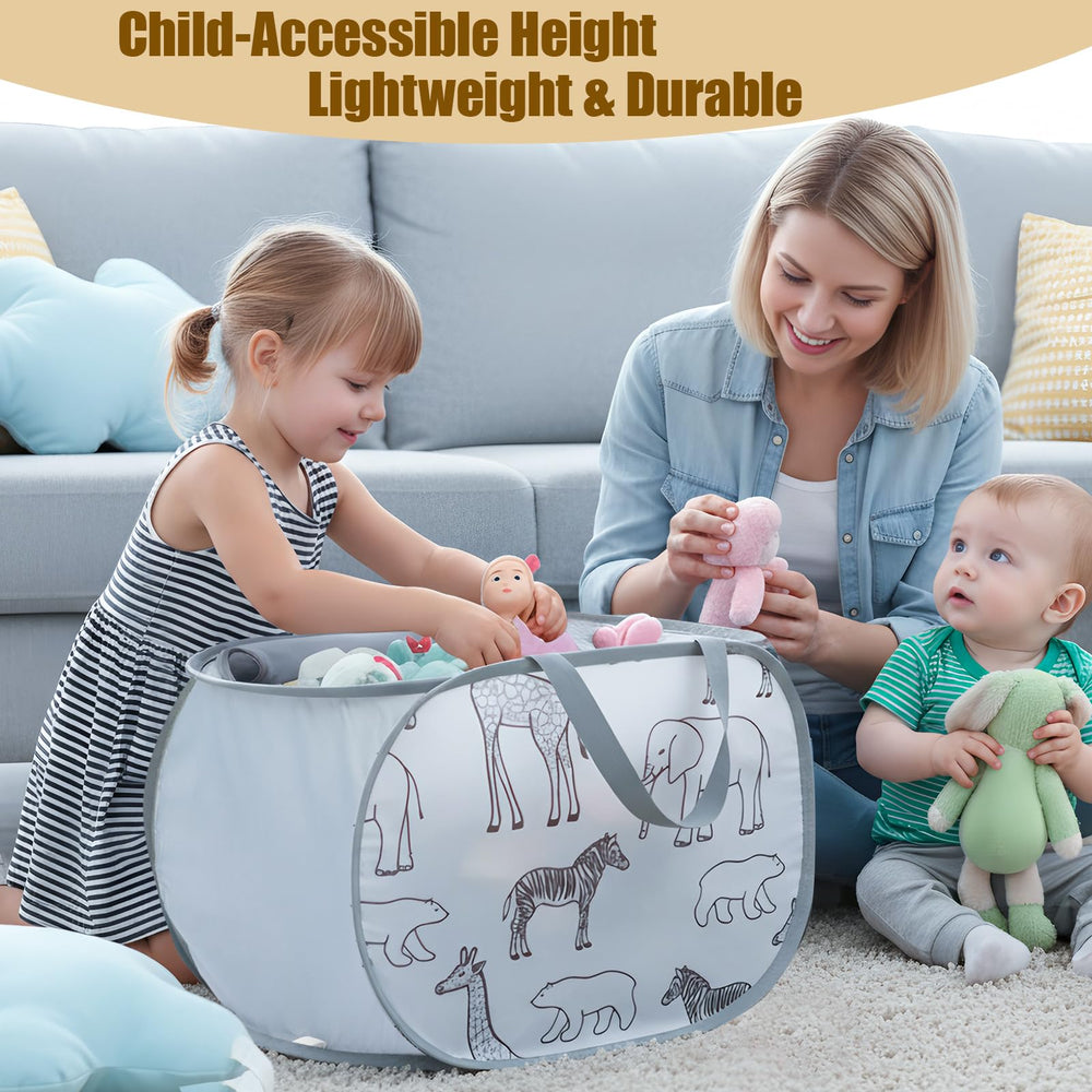 Seefoo dustproof zipper lid protects toys from dust.