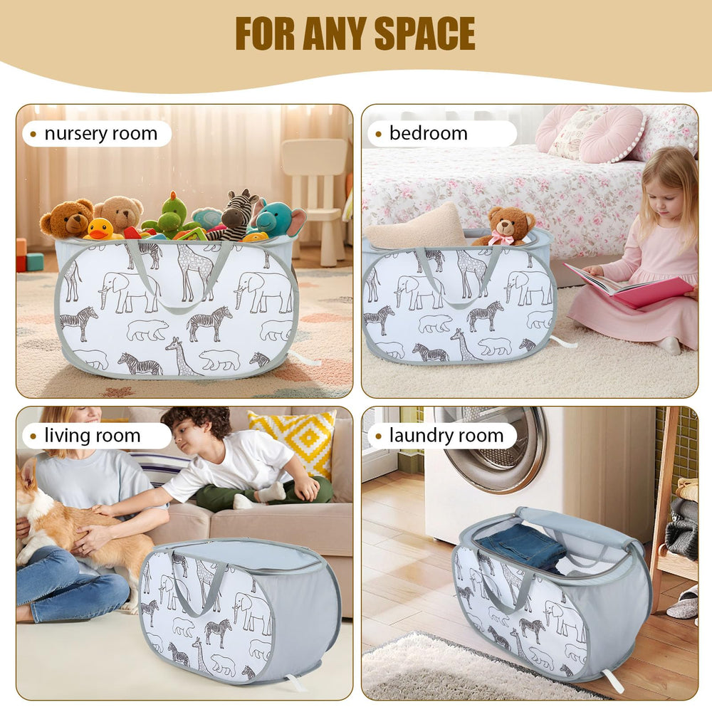 Seefoo roomy toy chest in gray suits nurseries and living spaces.