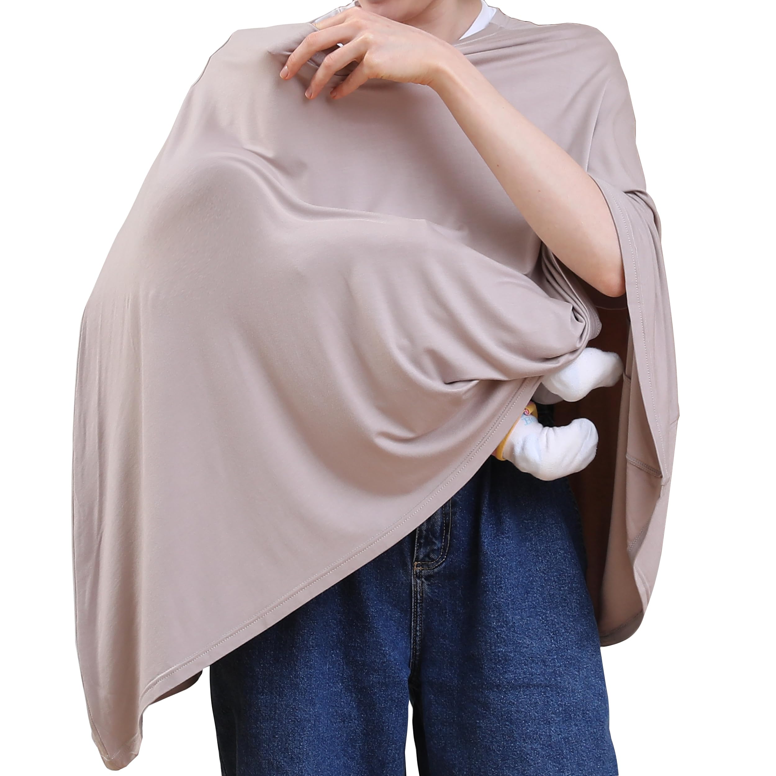Seejoy multi-use nursing cover provides full privacy coverage for breastfeeding in public.