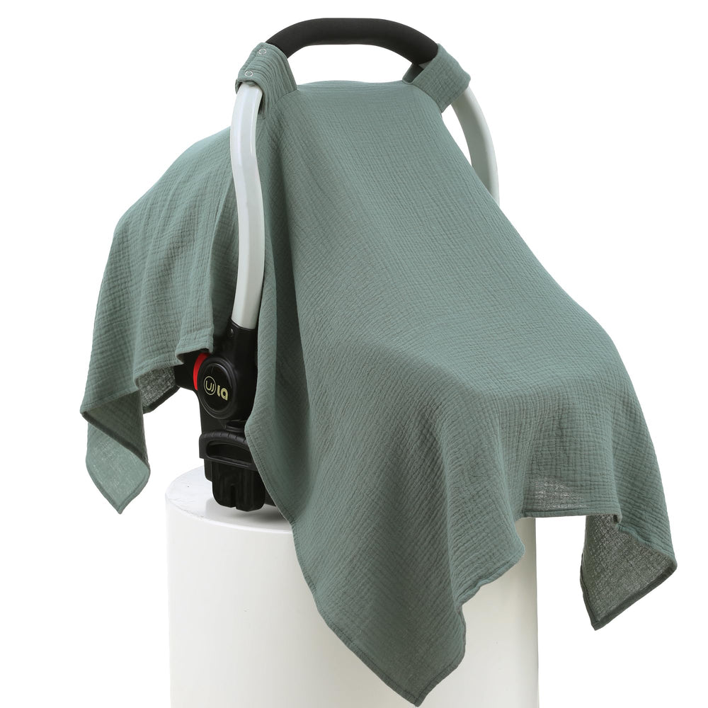 Seejoy car seat cover in muslin cotton with soft breathable touch for baby