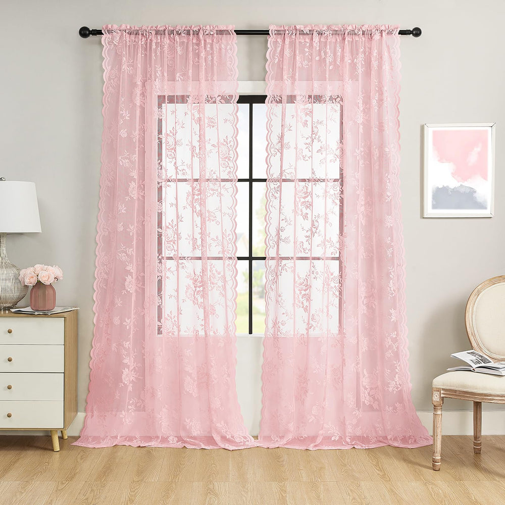 Close-up of SEEKRIGHT floral lace pattern for romantic, chic decor