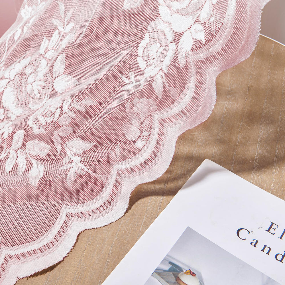 Delicate lace edge trim on SEEKRIGHT curtains adding charm