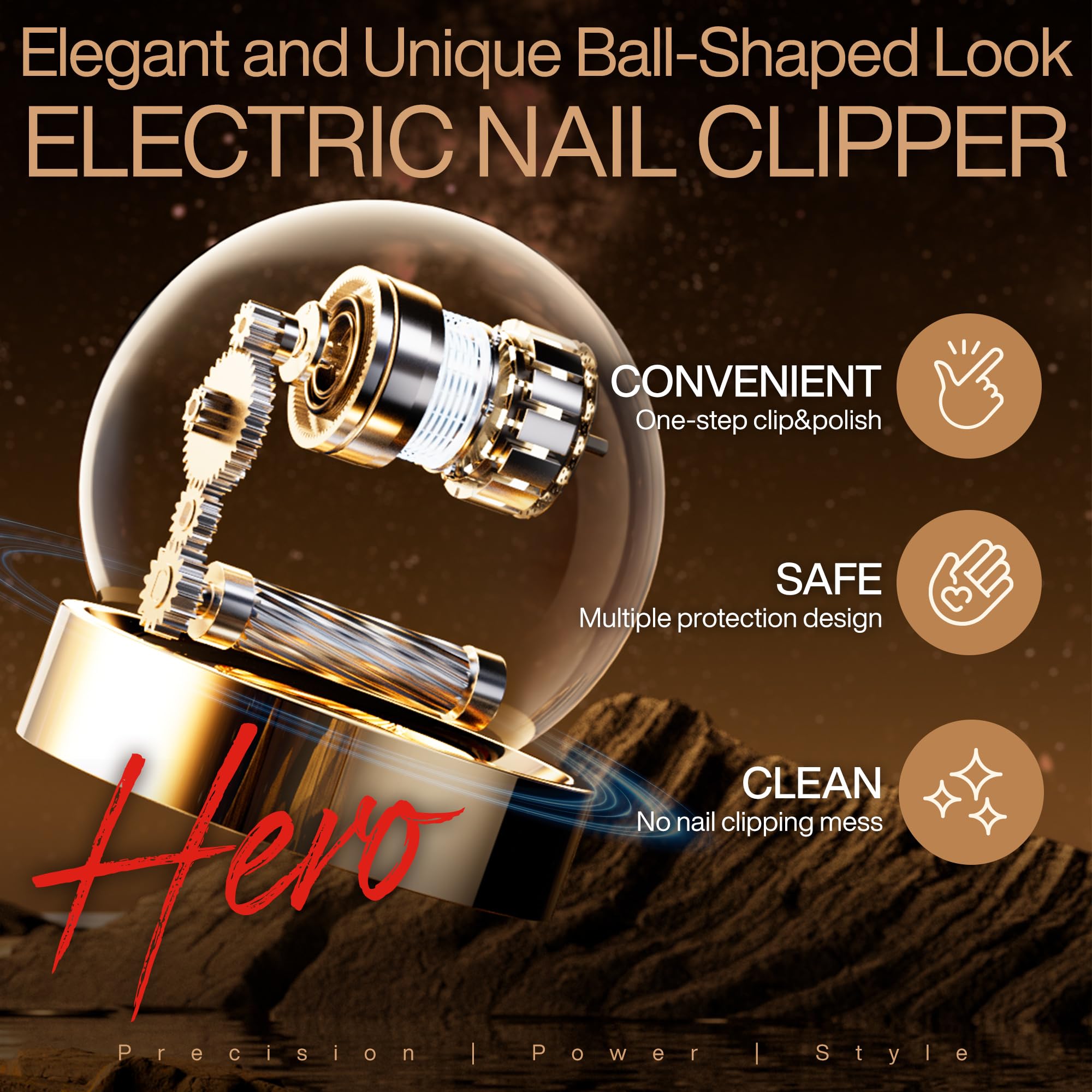 Seemagic electric nail clippers showing two-speed control for customized grooming