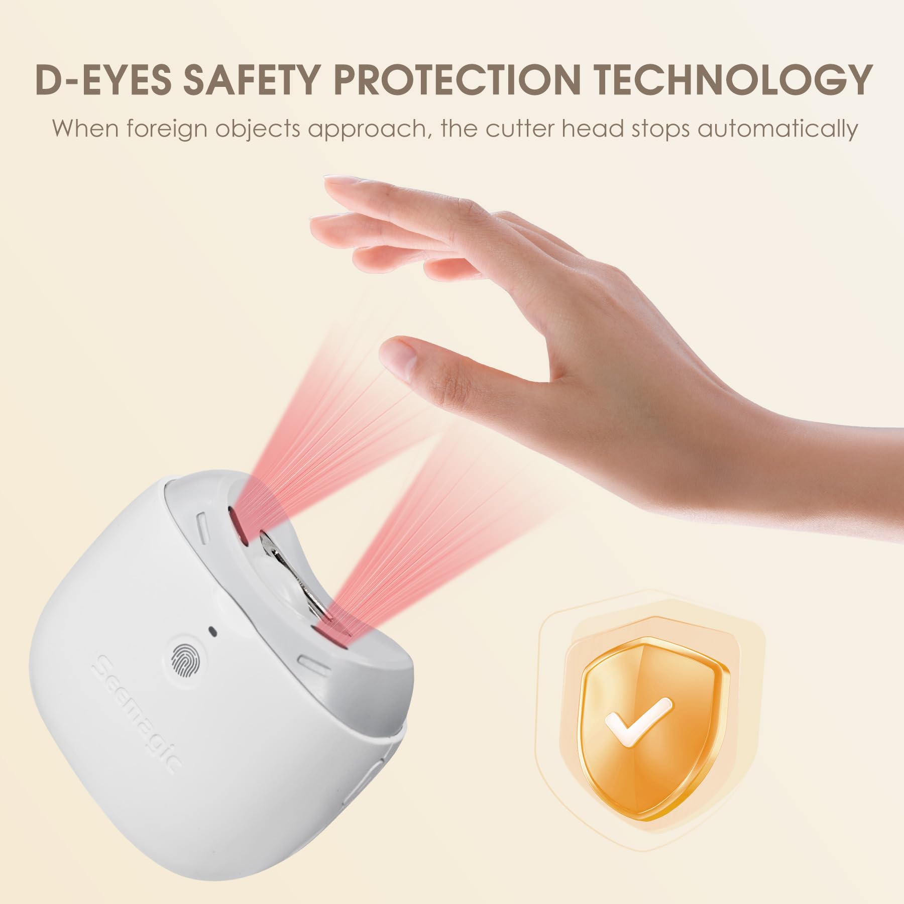 Seemagic quiet nail clipper with 40 dB motor for peaceful trimming
