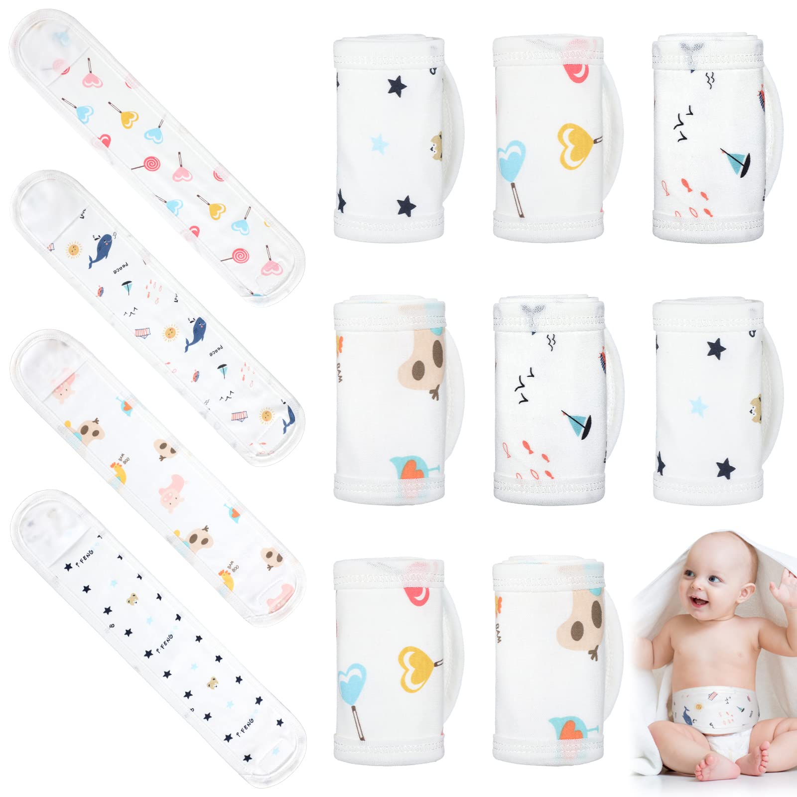 Seematn cartoon belly band with sea animals pattern for gentle warmth.