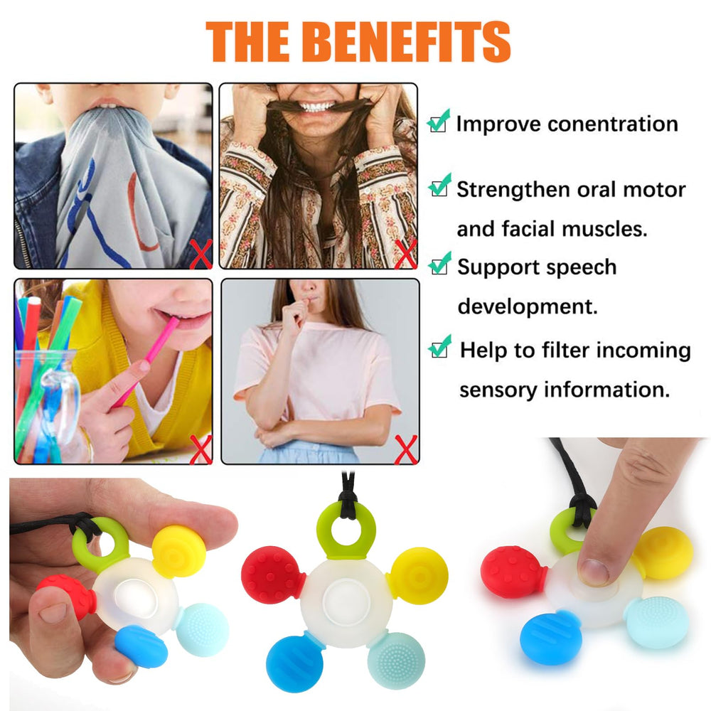 Seeway chewy necklace with adjustable cord for growing children