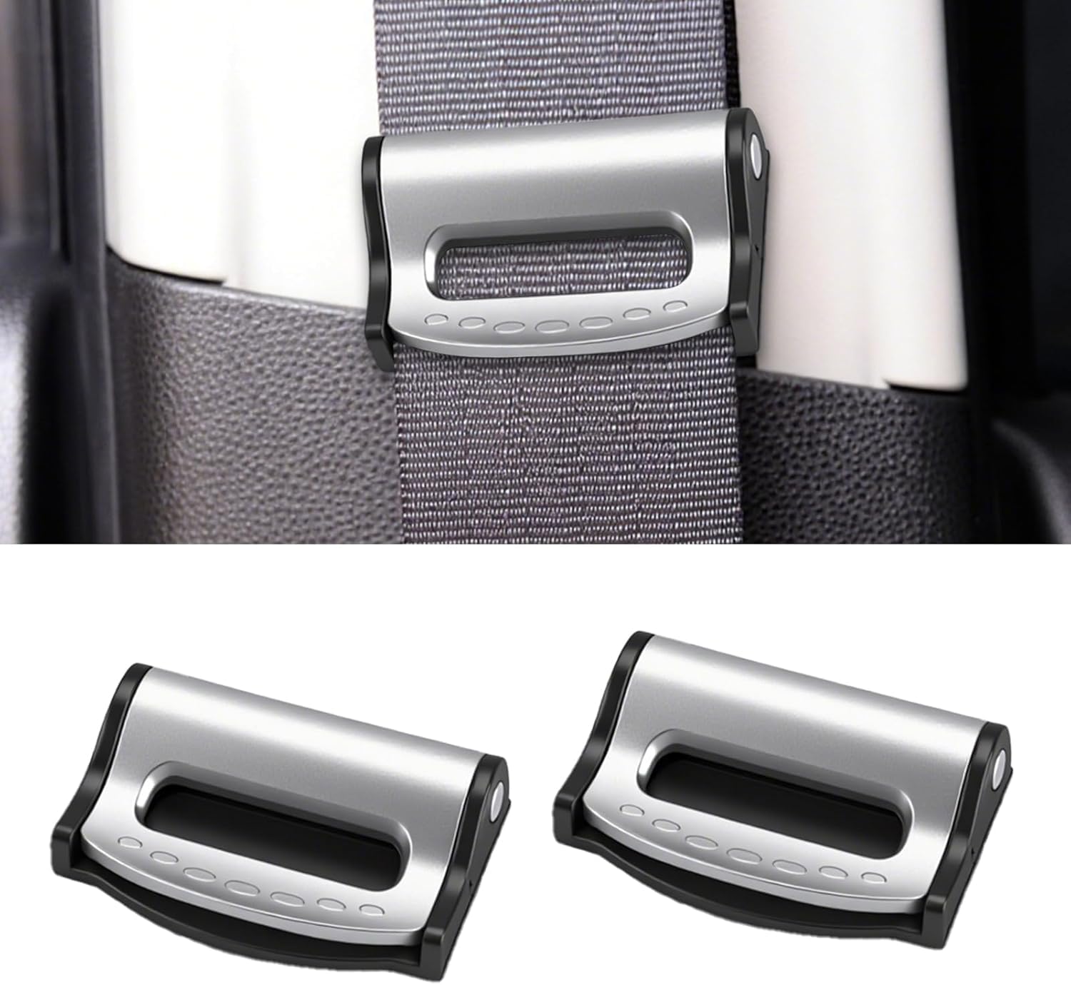 Segrehy seat belt clip with universal fit for comfortable journeys