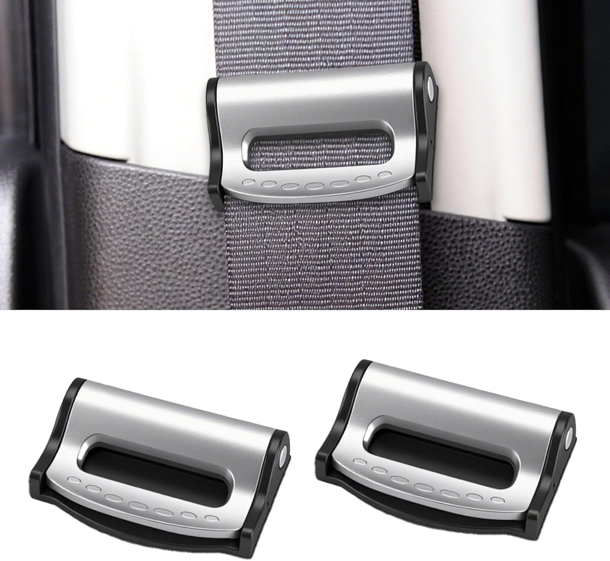 Segrehy seat belt clip with universal fit for comfortable journeys