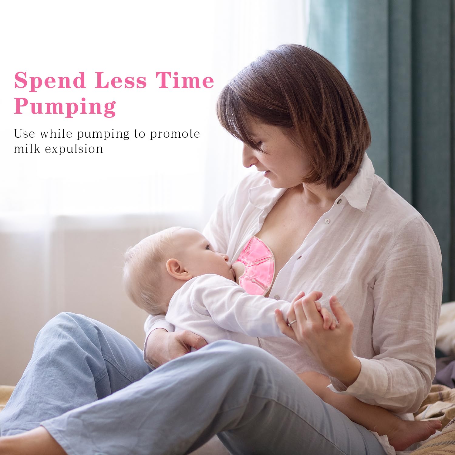 SEIWEHIDO Breast Therapy Packs in use inside a nursing bra for hands-free relief