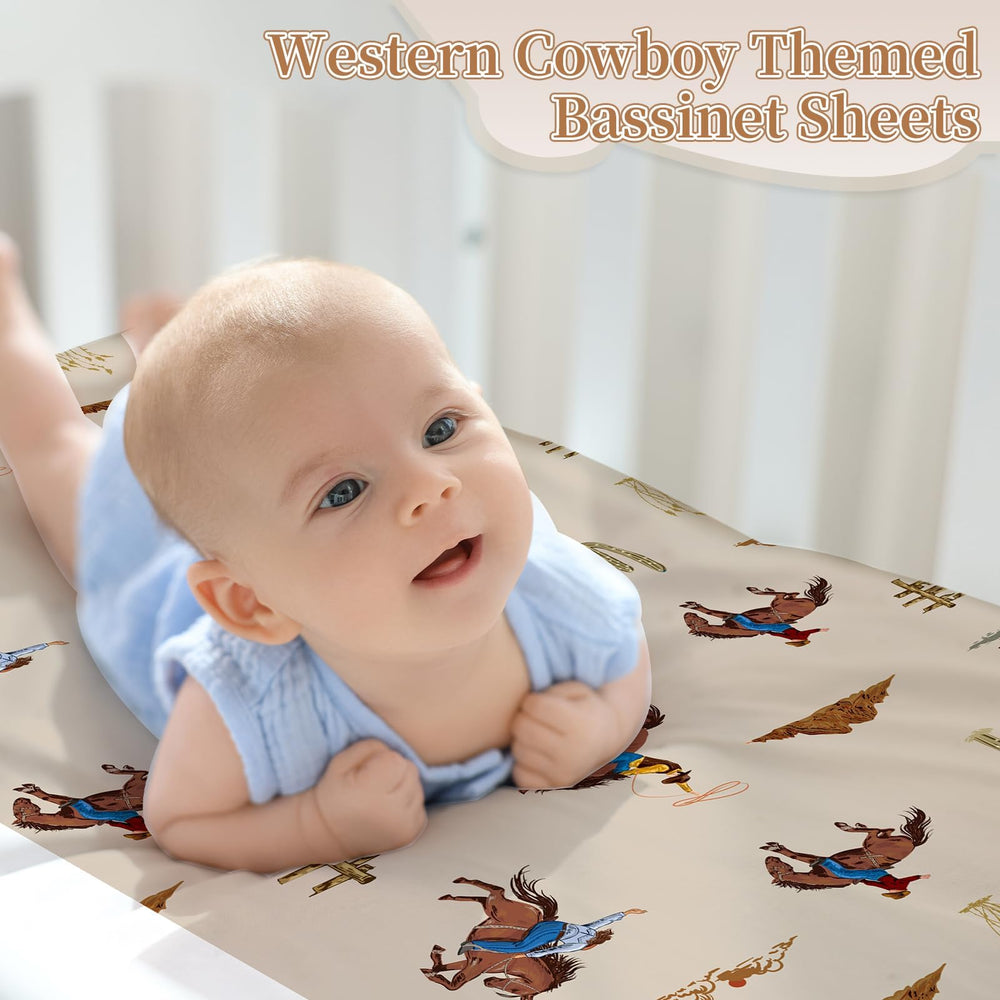 Sel Natural elastic-edge bassinet sheets stay securely fitted on standard mattresses