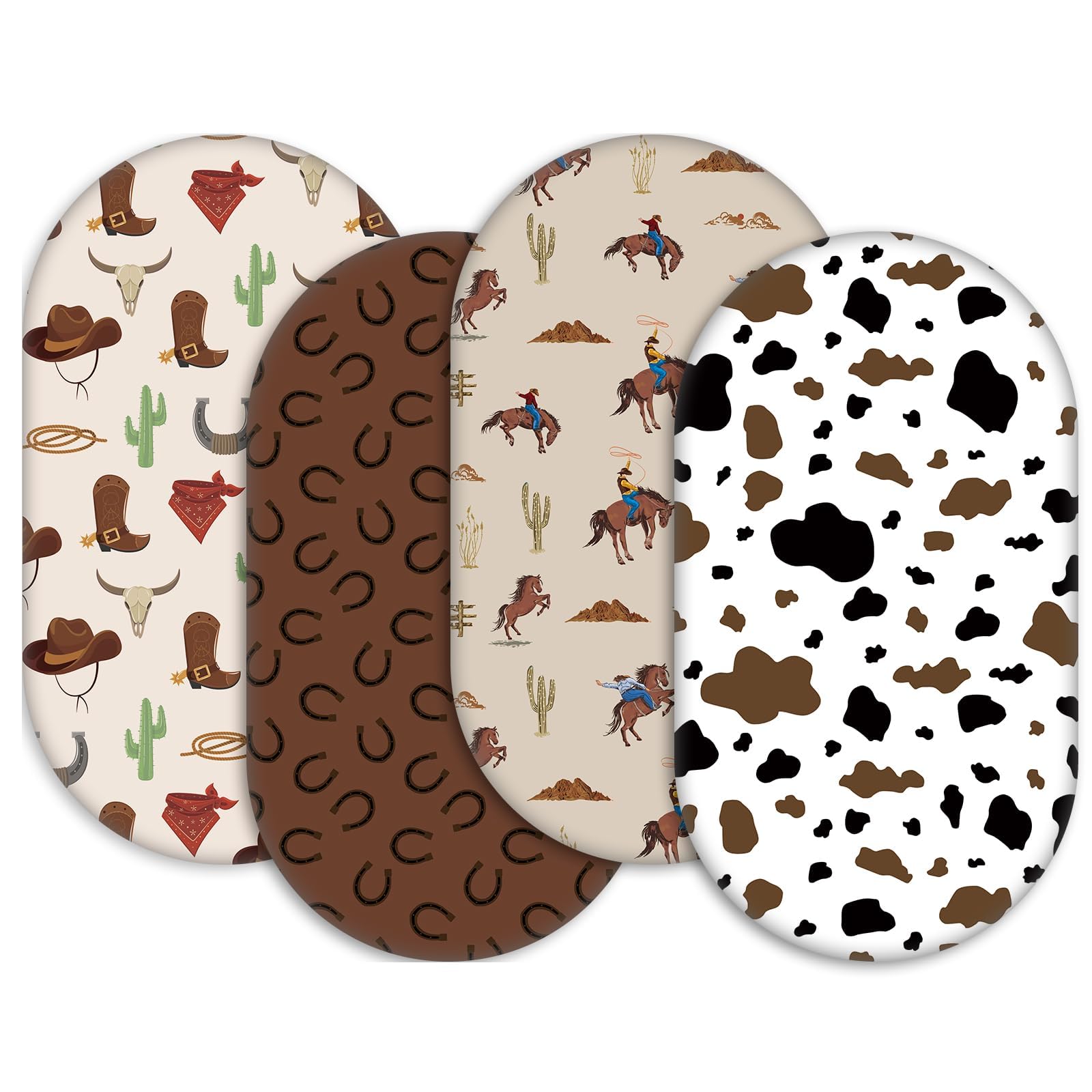 Sel Natural western cowboy bassinet sheets pattern 1 adds rustic charm to baby’s nursery