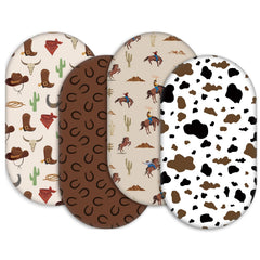 Sel Natural western cowboy bassinet sheets pattern 1 adds rustic charm to baby’s nursery