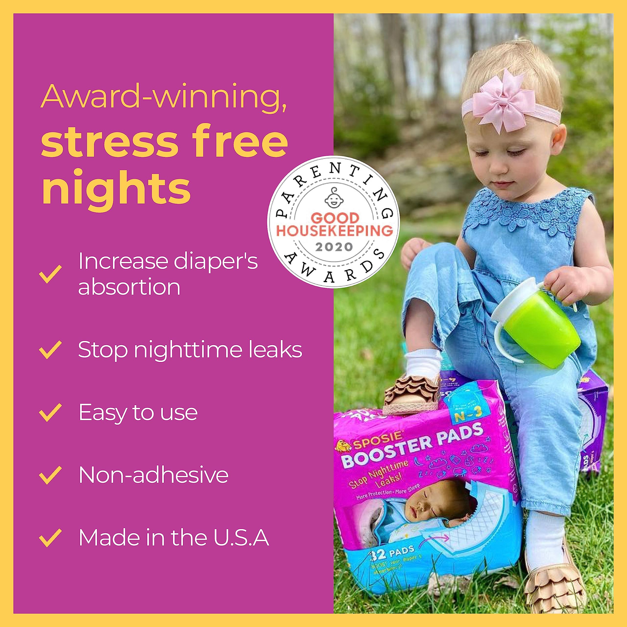 Select Kids Diaper Booster N-3 leak-protection layer reducing diaper leaks on busy days.