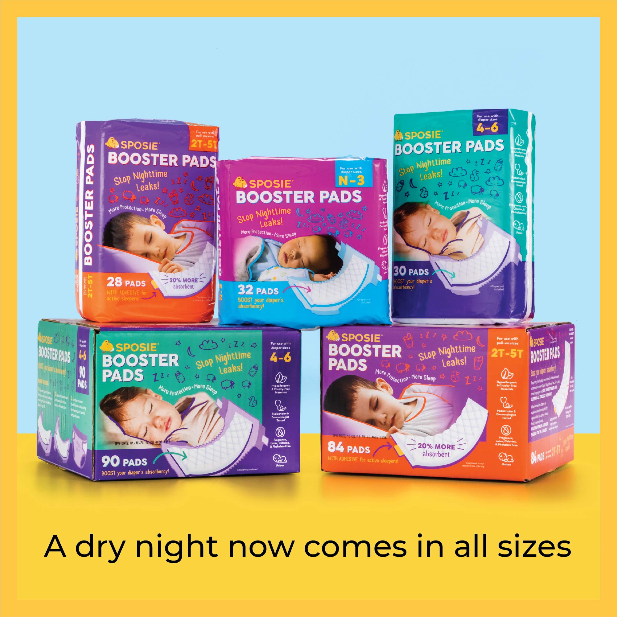 Hypoallergenic fragrance-free pads ideal for sensitive baby skin