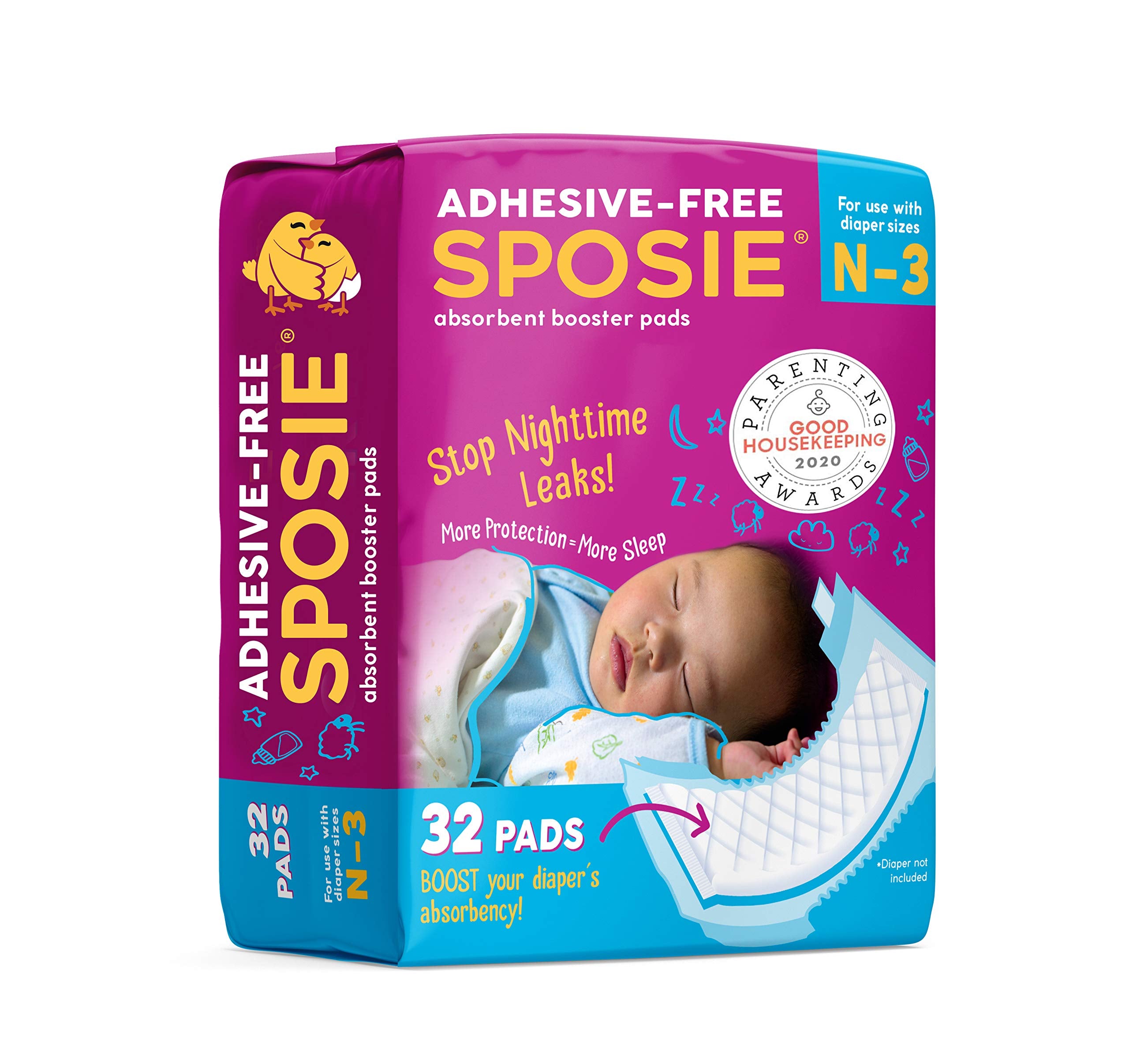 Select Kids Sposie booster pads – overnight-leak-protection for newborns, keeps diaper changes calm