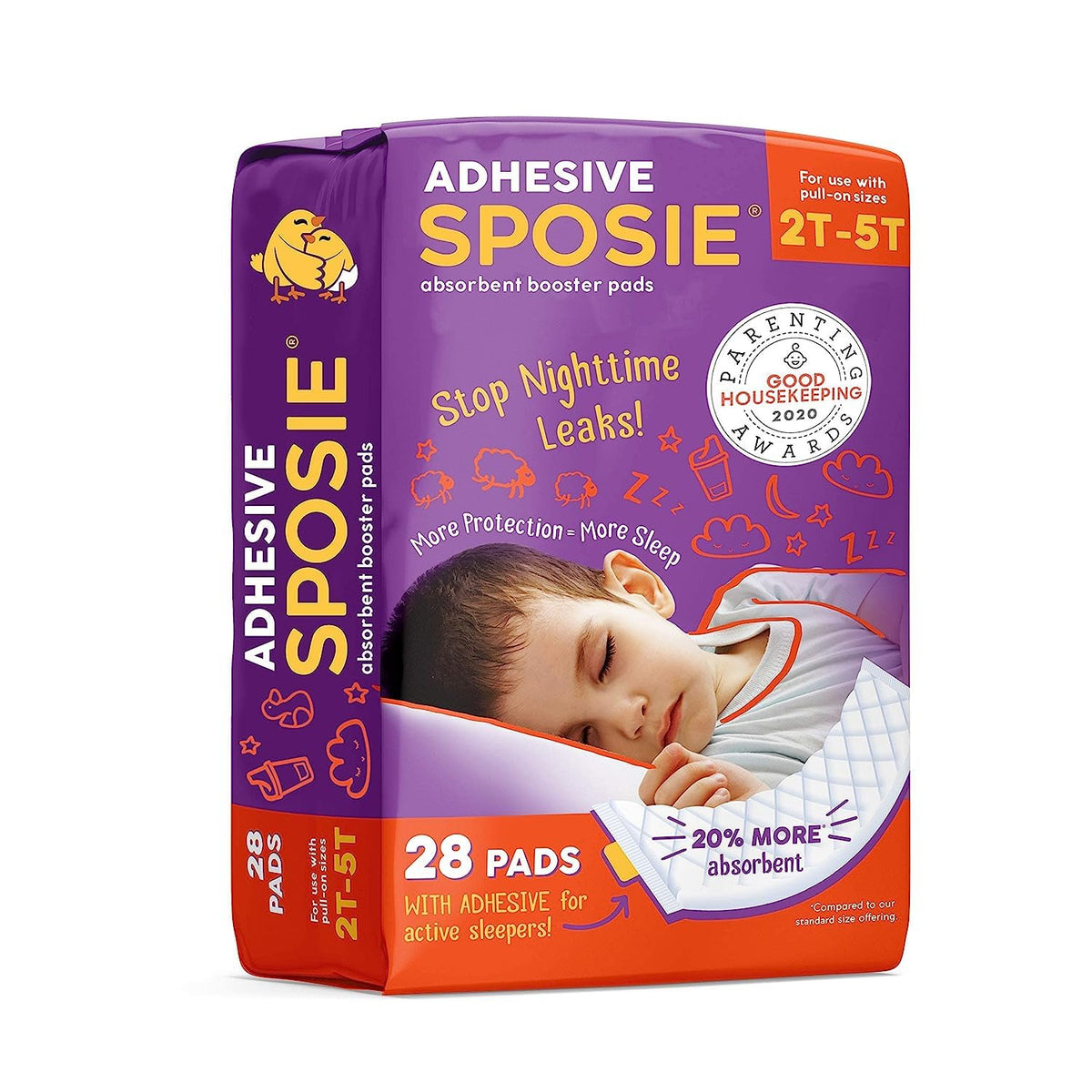 Select Kids Sposie booster pads packaging highlights easy access and quick setup