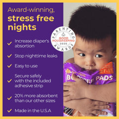 Overnight leakage prevention with Sposie boosts baby's comfort and parents' peace of mind