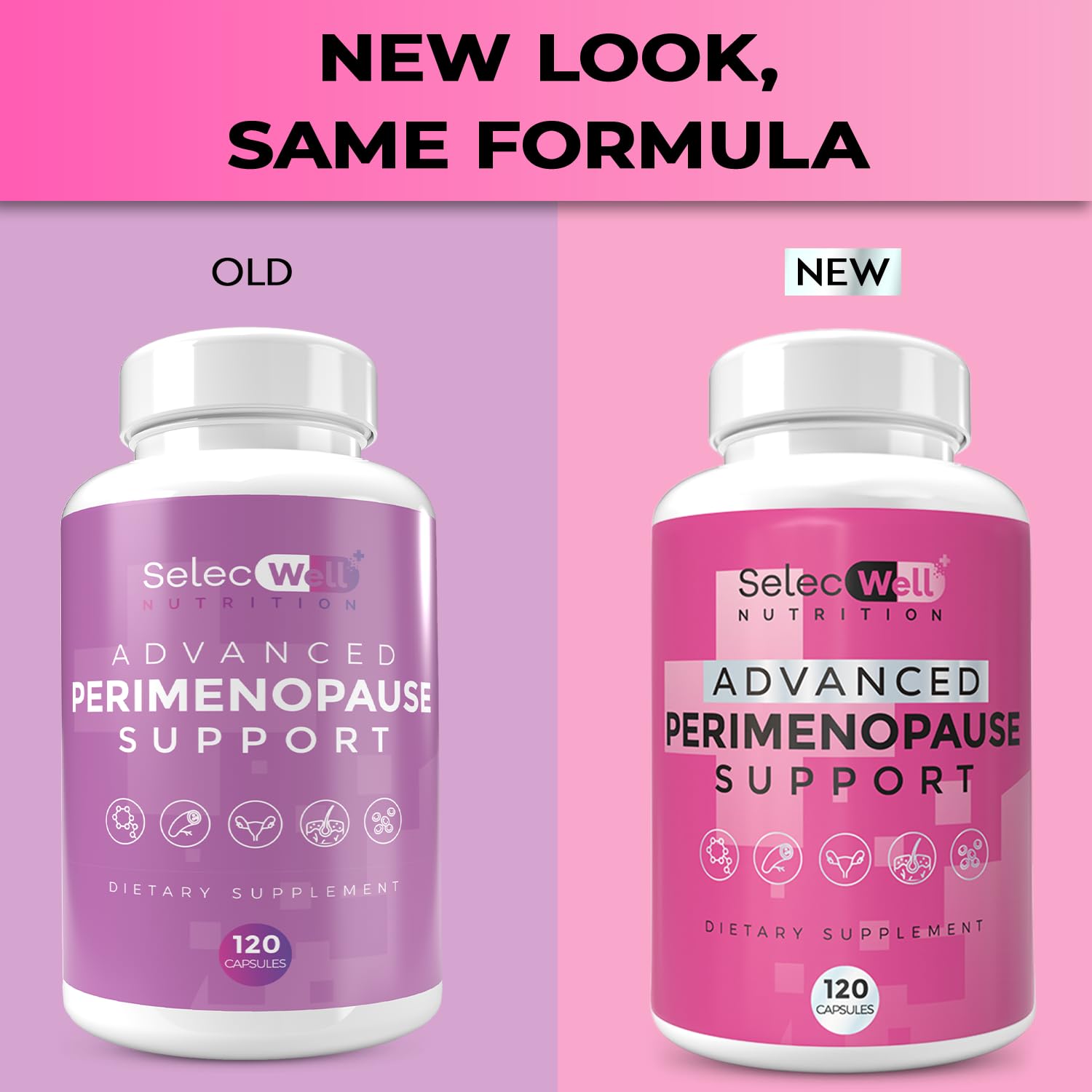 SelecWell packaging label showcases natural ingredients for hormonal balance.