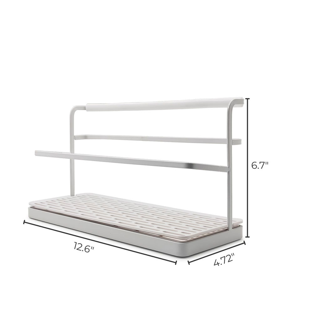 Selegna space-saving drying rack fits tight kitchen spaces.