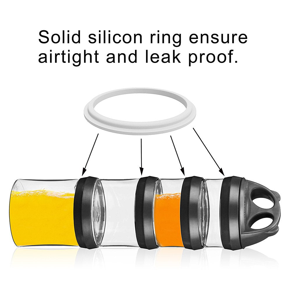 SELEWARE airtight leak-proof caps preserve freshness during travel.