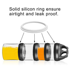 SELEWARE airtight leak-proof caps preserve freshness during travel.