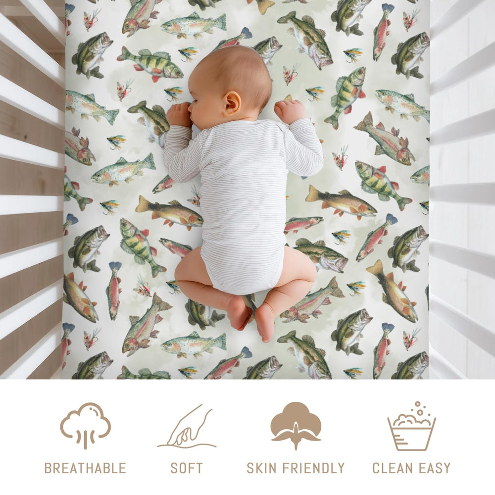 Selgkds 52x28 crib sheet with 9 inch pockets for a secure fit