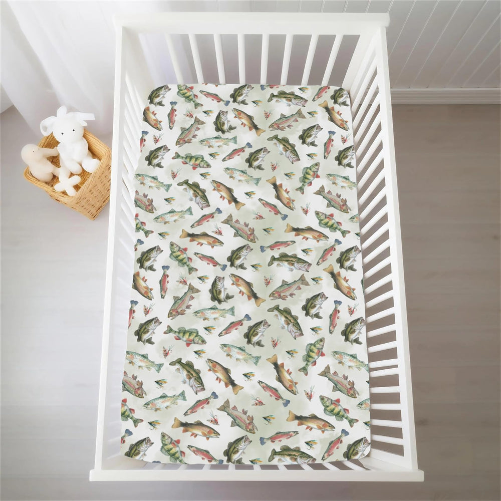 Selgkds bass fish print nursery design brings playful vibe