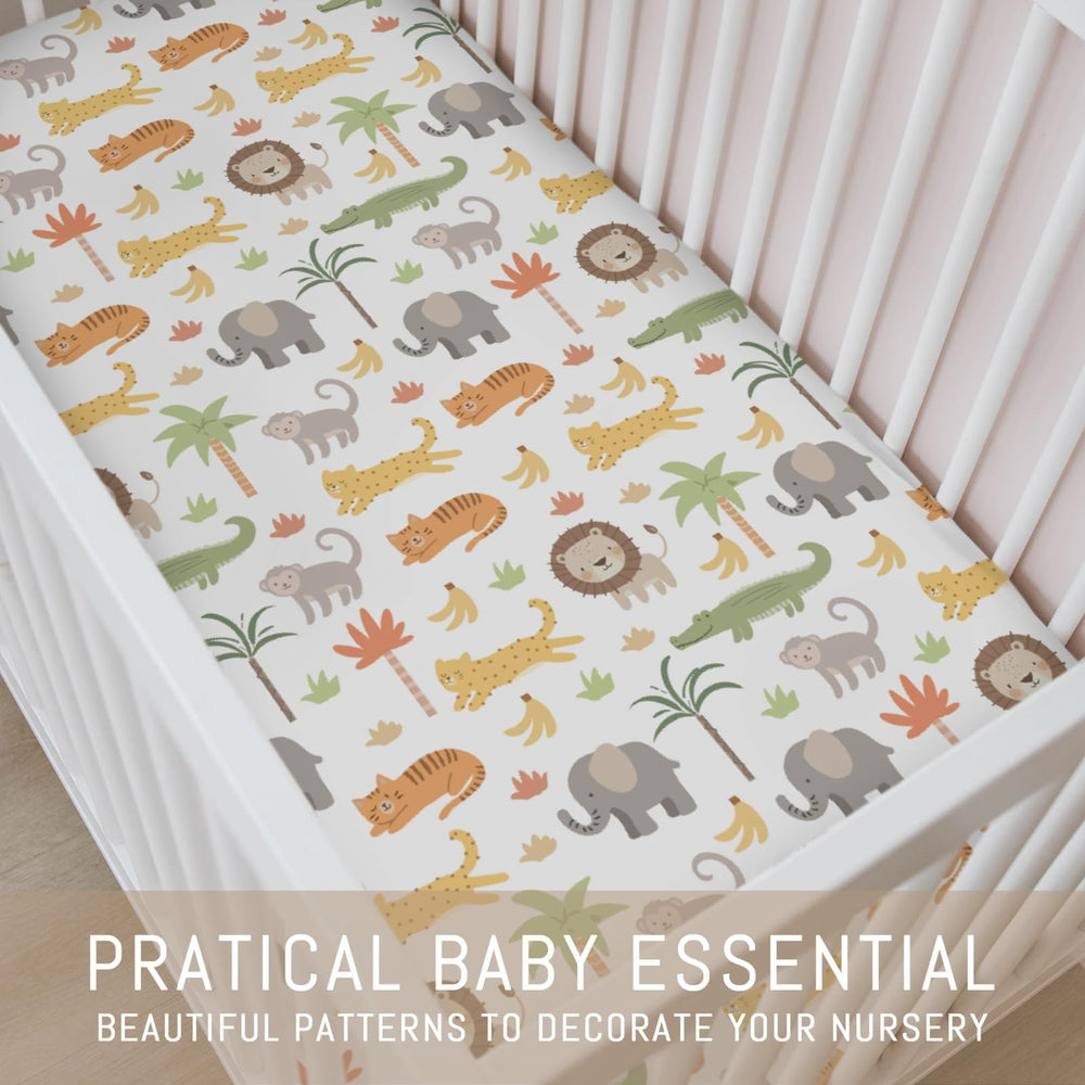 Selgkds Jungle Safari secure elastic edge maintains flat, safe bedding
