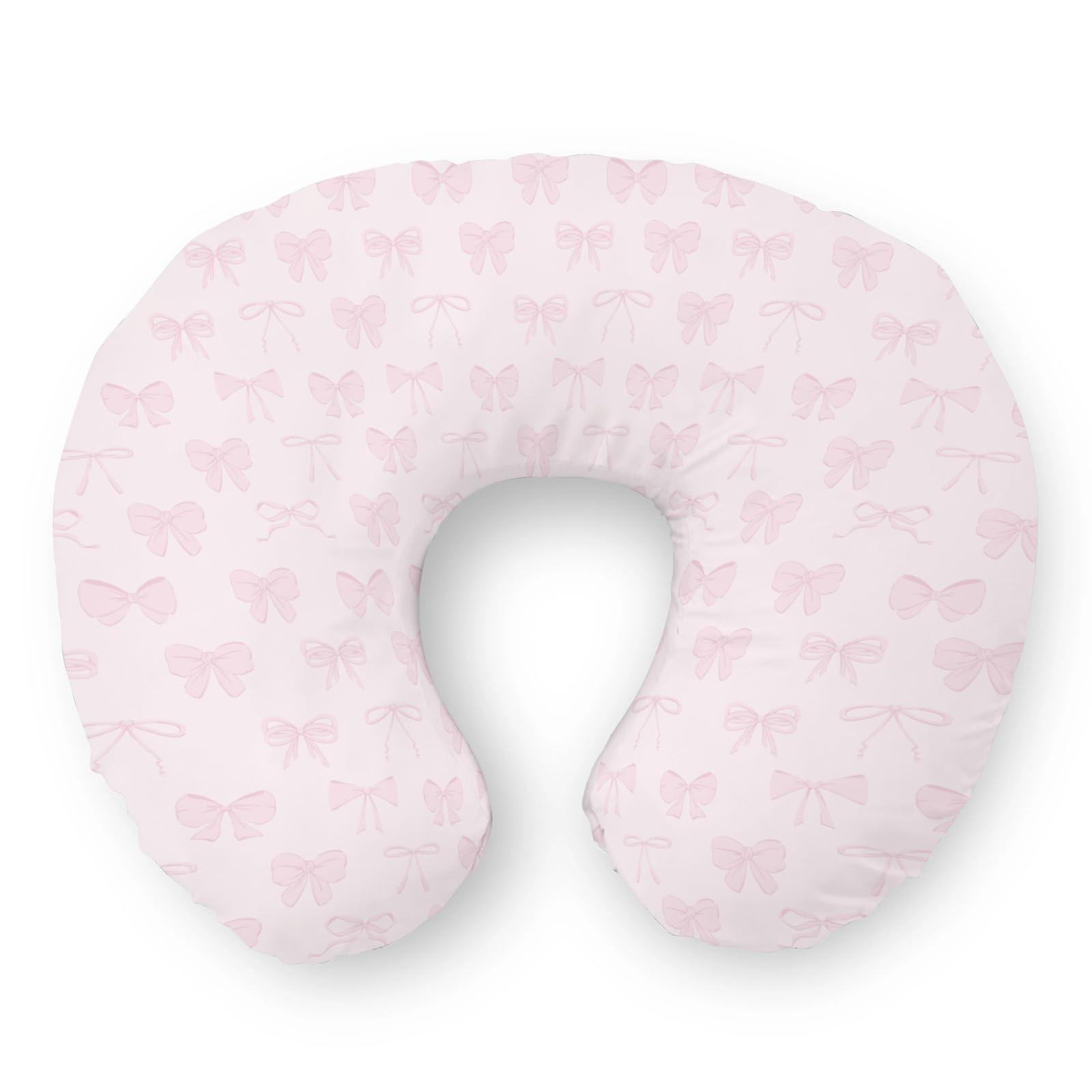 Selgkds pastel pink bows pillow cover adds soft color to feeding time