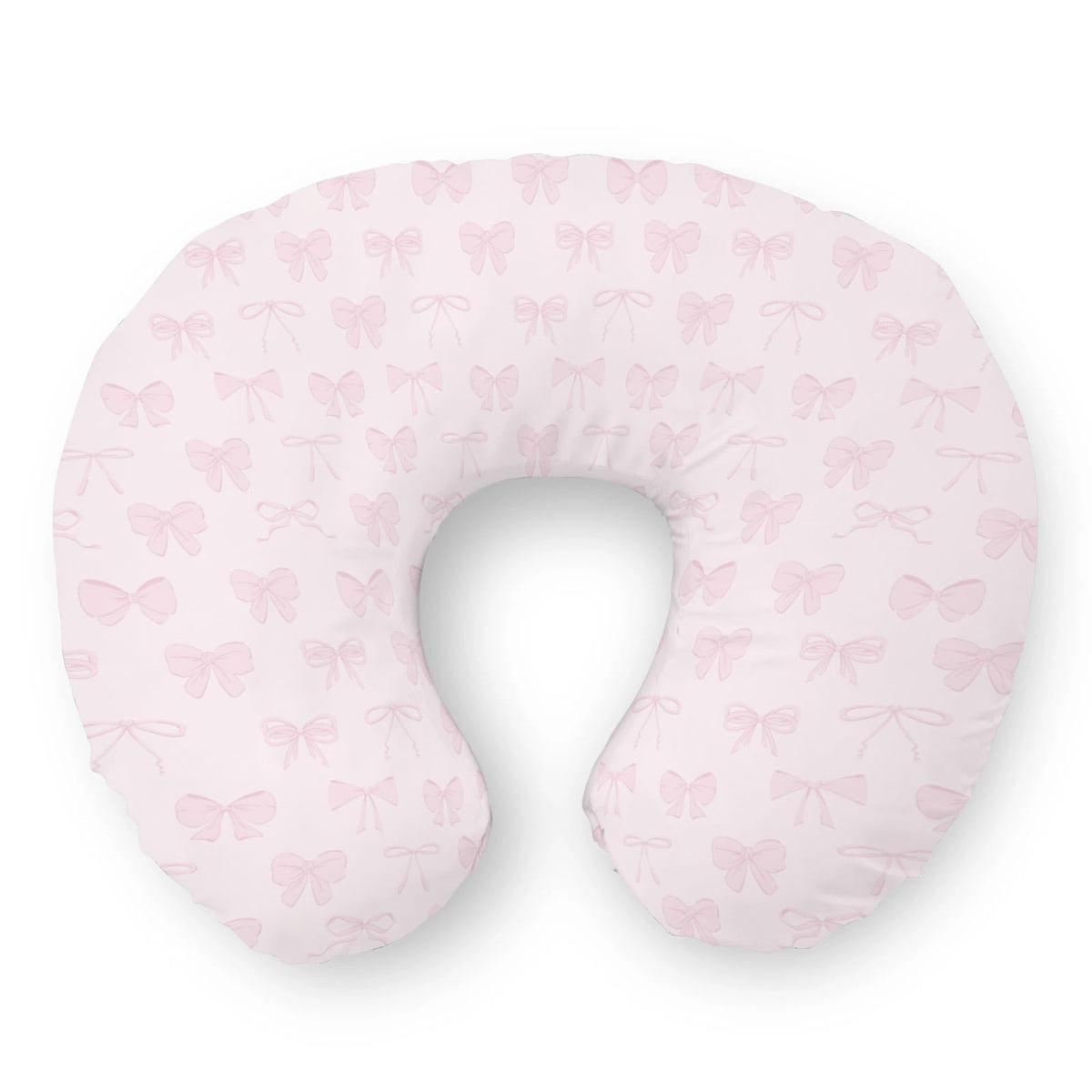 Selgkds pastel pink bows pillow cover adds soft color to feeding time