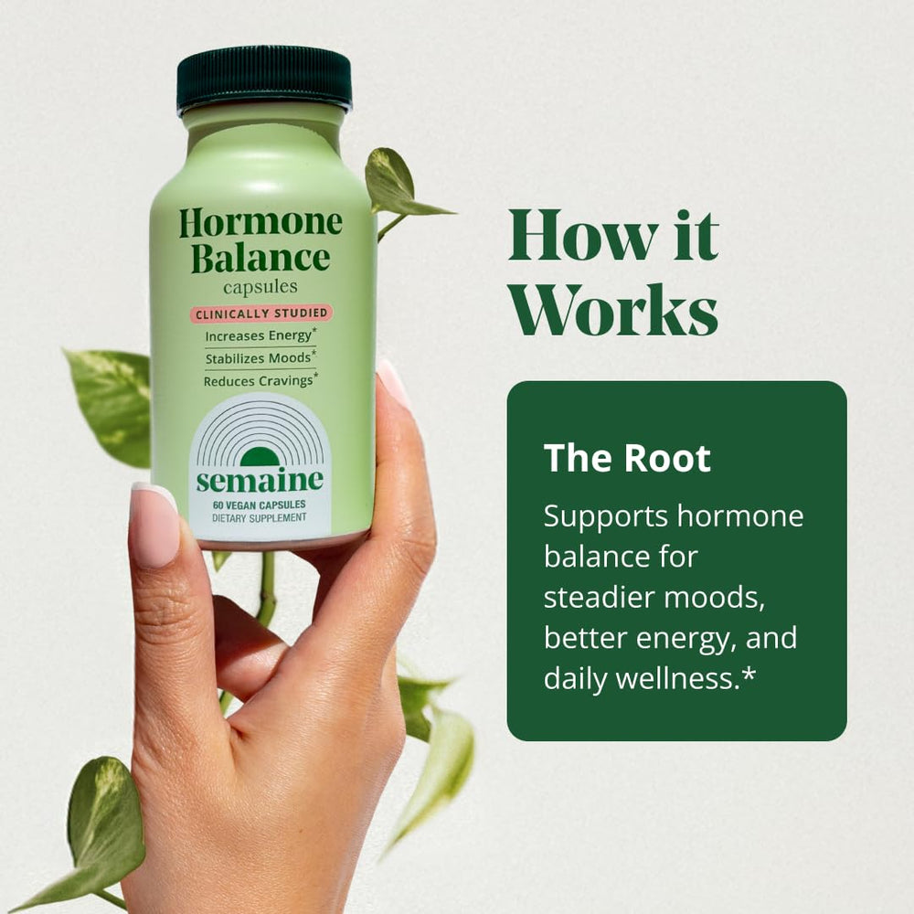 Semaine Hormone Balance label detail showing key ingredients
