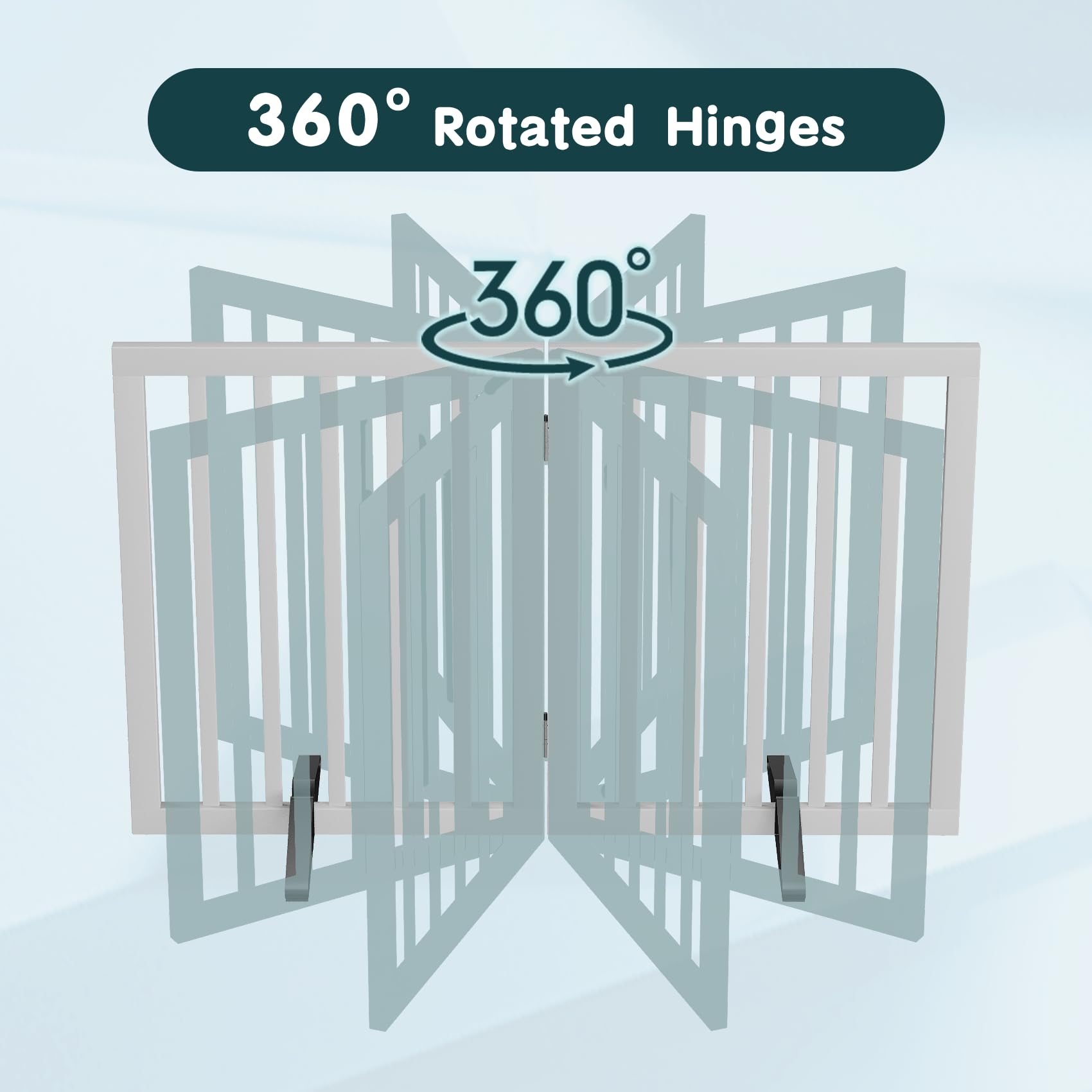 Semiocthome dog gate highlights natural bamboo texture to blend with decor.