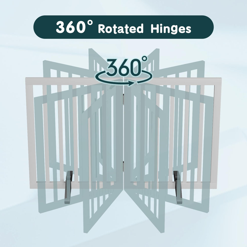 Semiocthome dog gate highlights natural bamboo texture to blend with decor.