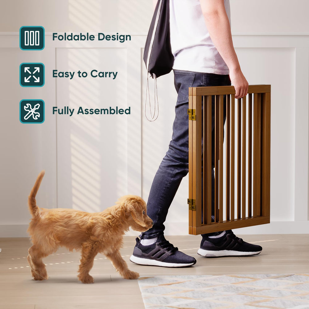 Semiocthome dog gate in doorway placement helps manage pet access efficiently.
