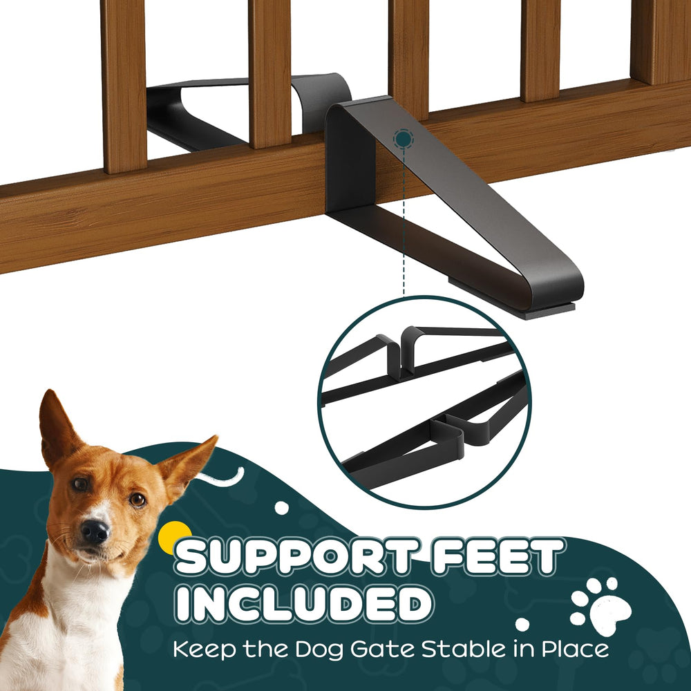 Semiocthome dog gate freestanding design enables portable safety without installation.