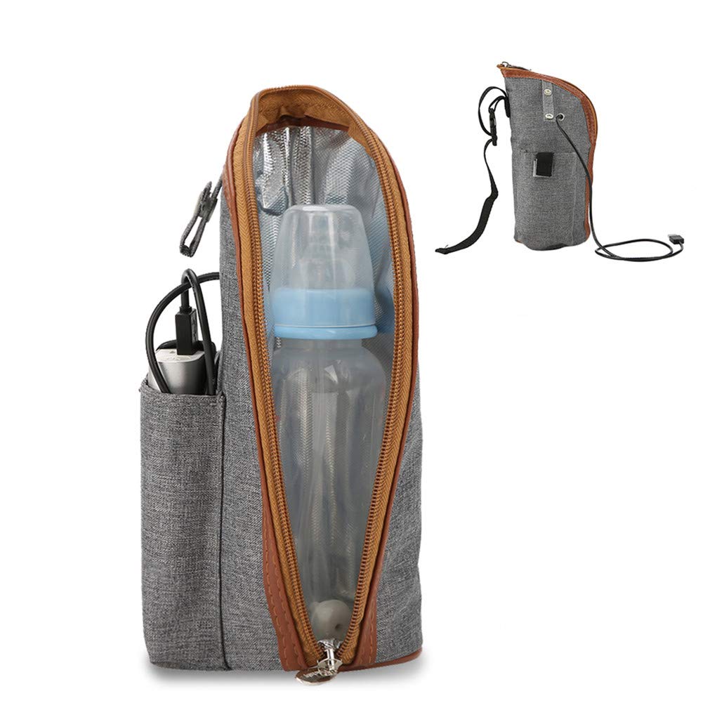 Semme travel breast milk bag warmer front view with zip closure for easy cleaning