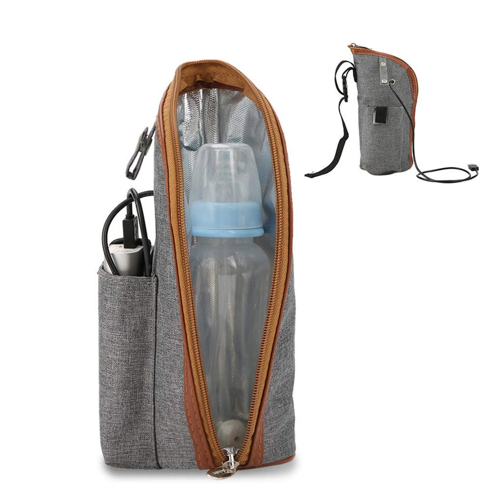 Semme travel breast milk bag warmer front view with zip closure for easy cleaning