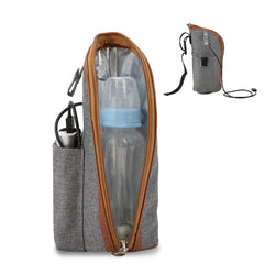 Semme travel breast milk bag warmer front view with zip closure for easy cleaning